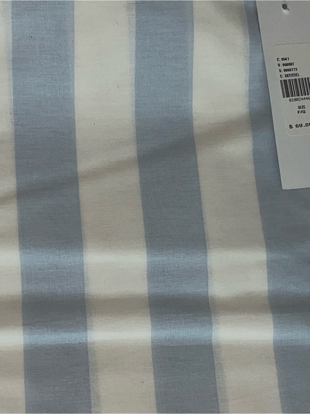 Urban Outfitters UO HOME Light Blue and White Core Striped Duvet Set F/Q - Picture 3 of 4